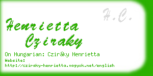 henrietta cziraky business card
